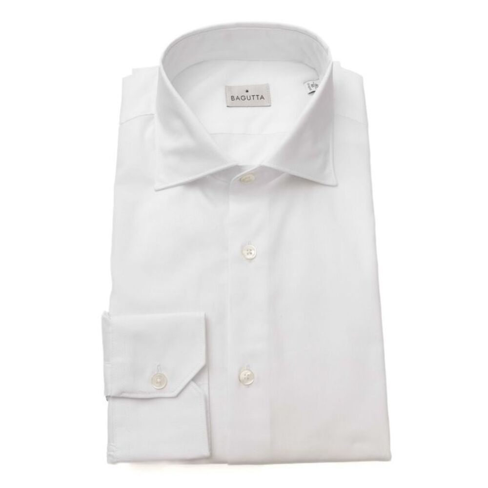 Bagutta White Cotton Men Men's Shirt